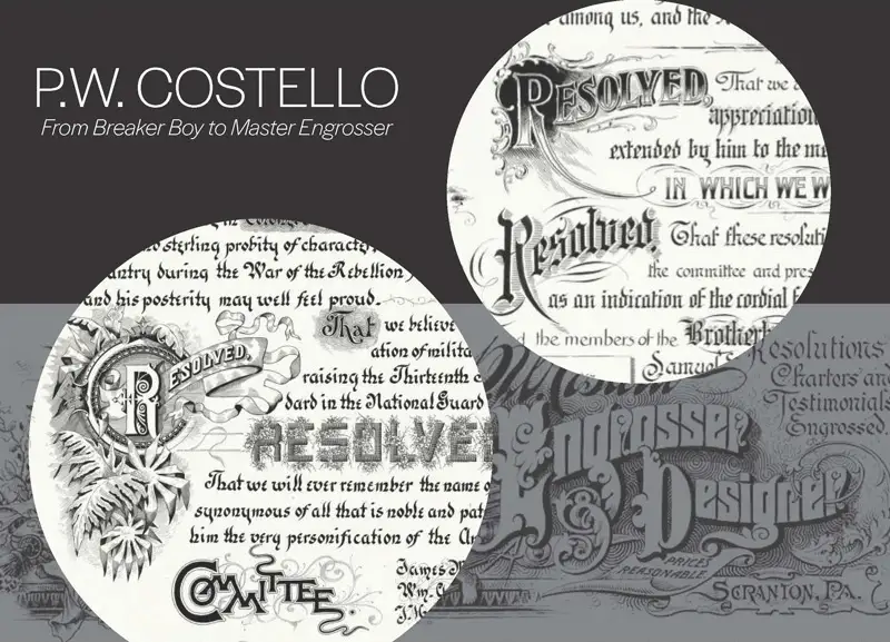 poster for exhibit on P.W. Costello