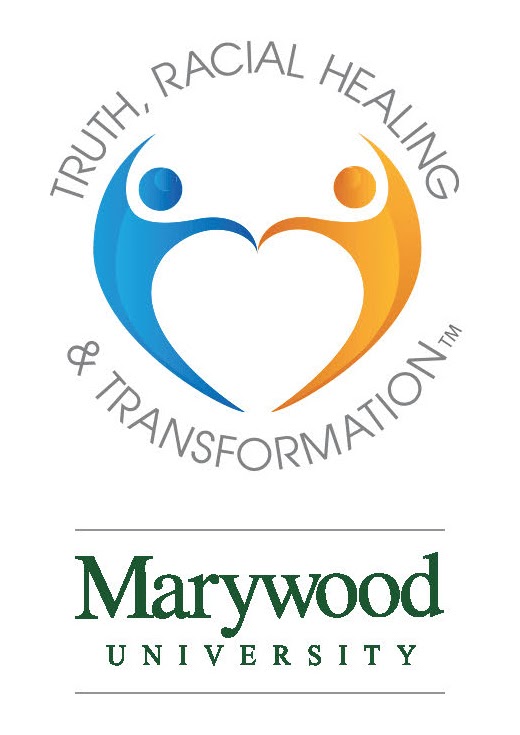 Truth Racial Healing Center logo above Marywood's logo